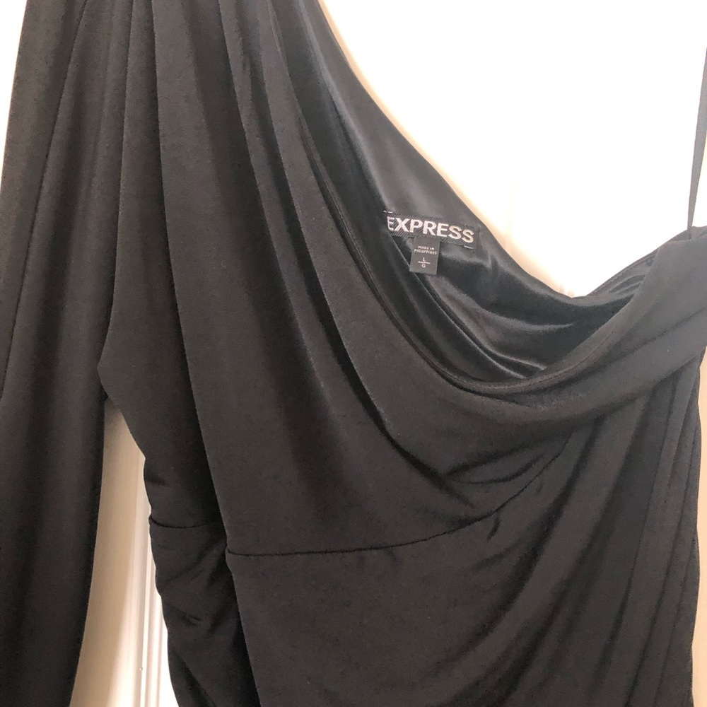 Express Ruched Asymmetrical Dress - Picture 2 of 4